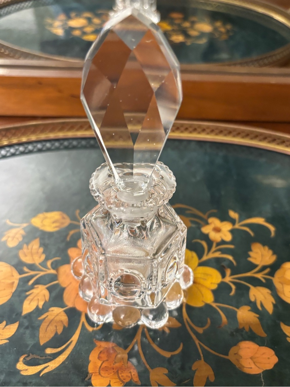 Vintage Shannon Crystal glass perfume bottle
